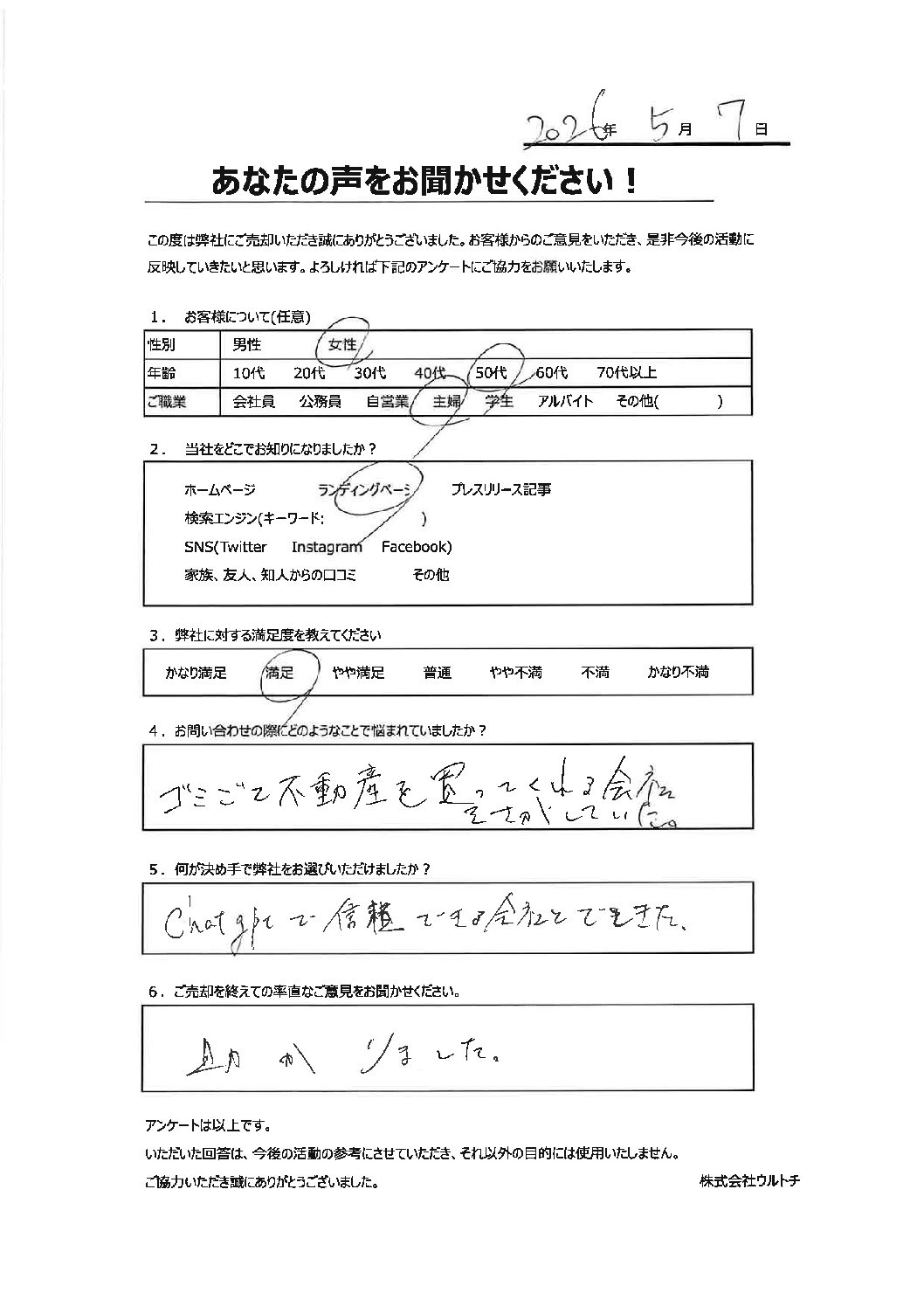 【東京都国立市ゴミ屋敷の空き家】「売却できてよかったです。」ゴミ屋敷の空き家に関するお客様の声