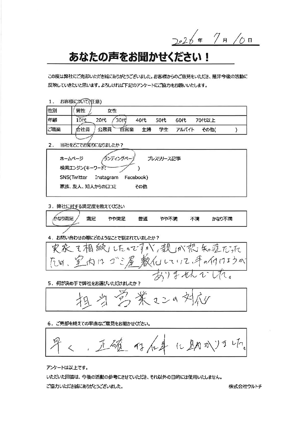 【茨城県東茨城郡城里町のゴミ屋敷の空き家】「売却できてよかったです。」ゴミ屋敷空き家に関するお客様の声